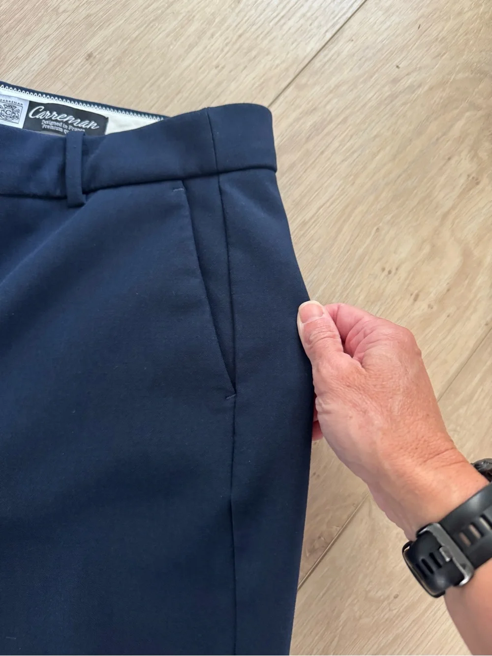 J. Crew Women’s Navy Blue Cameron Slim Cropped Pants 16 Tall Carreman Fabric